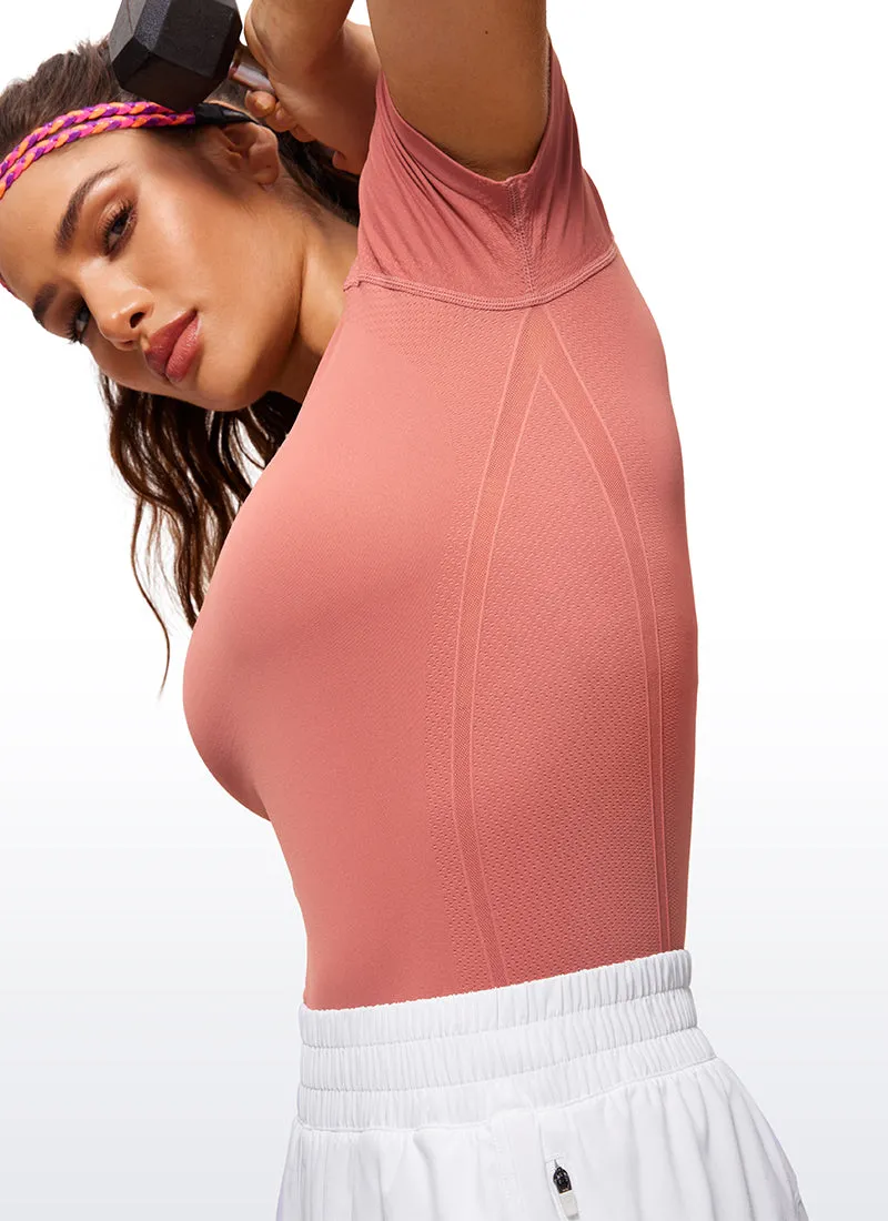 Seamless Hip Length Short Sleeve sold by CRZ Yoga product image thumbnail 4