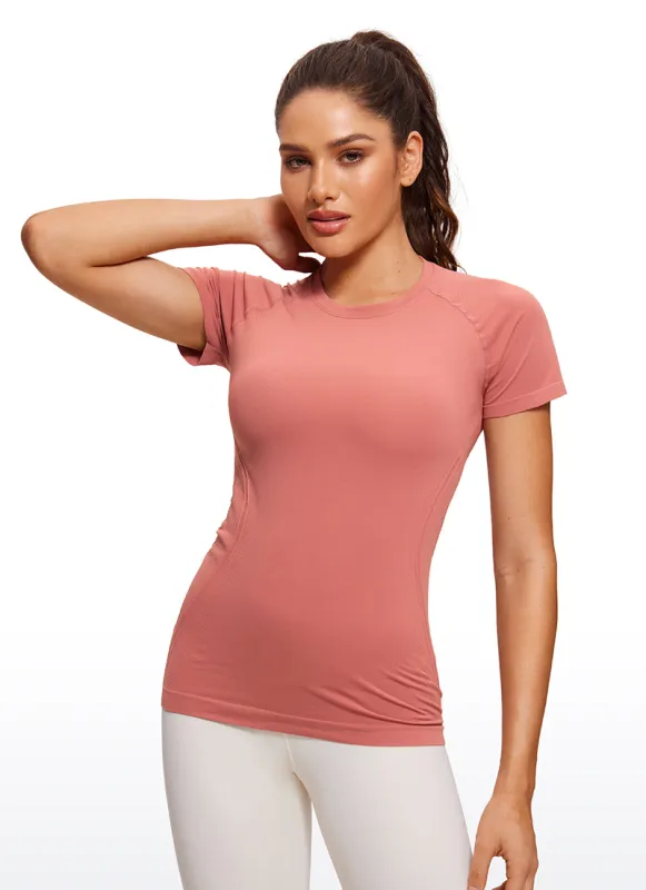 Seamless Hip Length Short Sleeve sold by CRZ Yoga