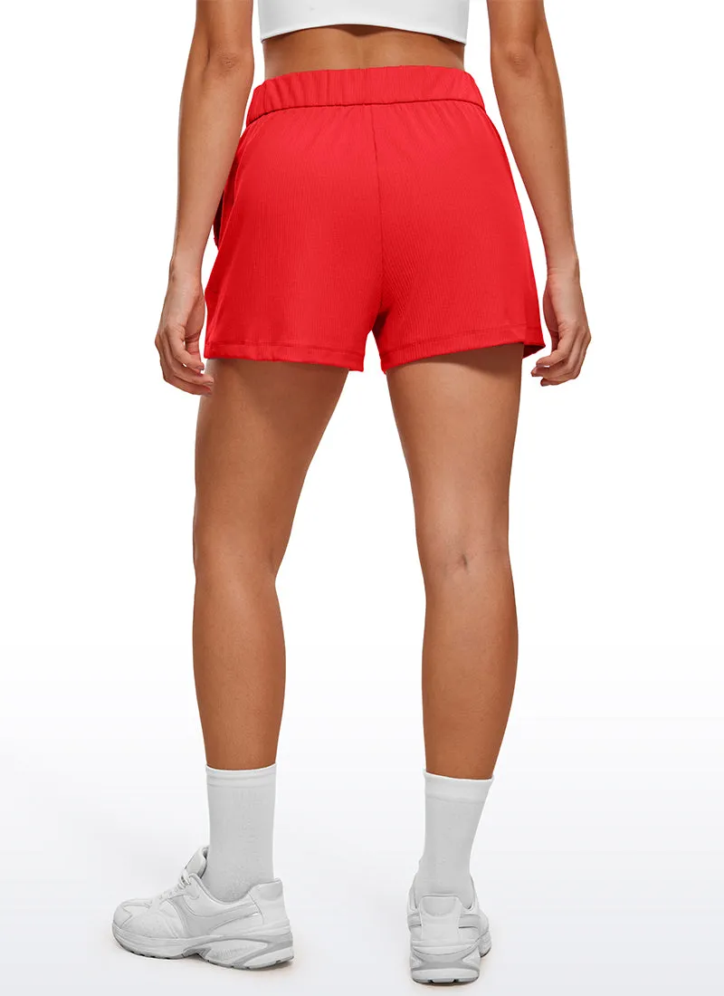 Ribbed High Rise Sweat Shorts 3'' sold by CRZ Yoga product image thumbnail 2