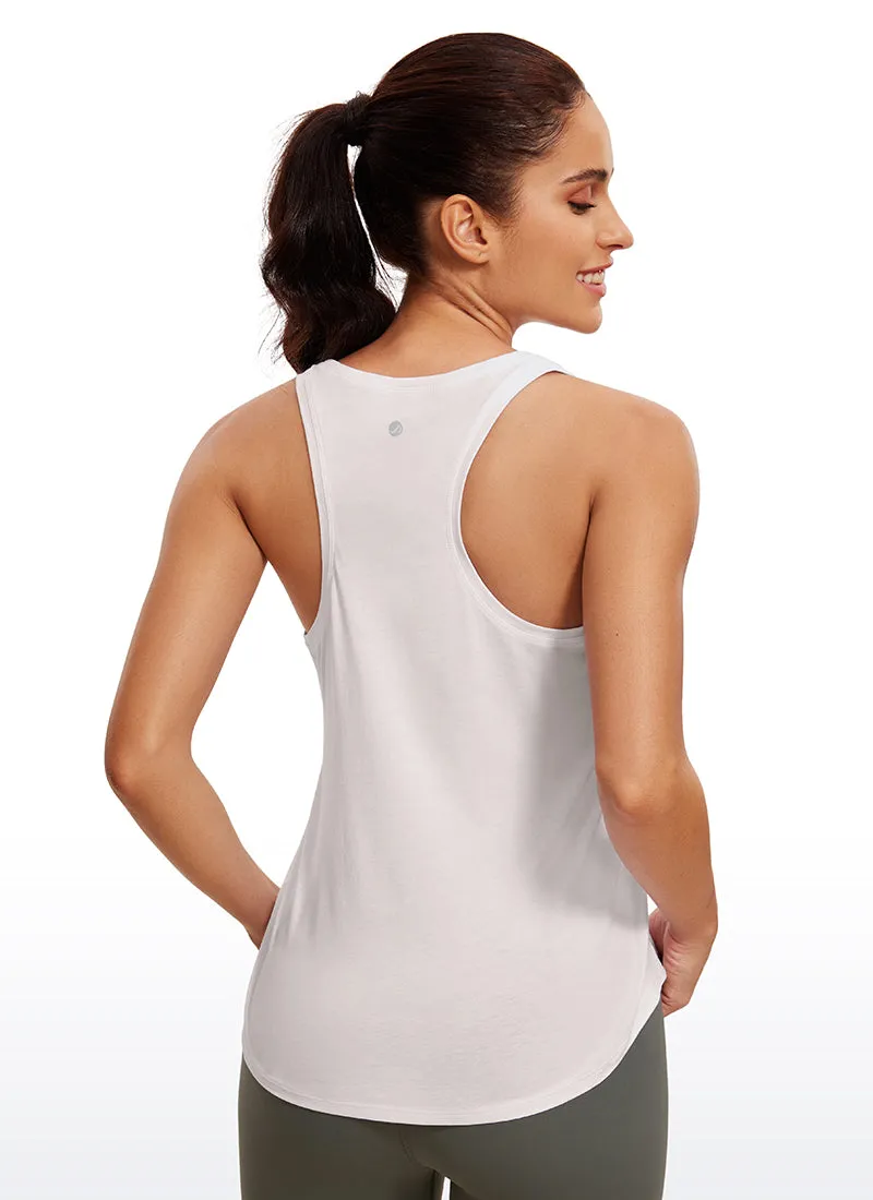 Pima Cotton Hip Length Racerback Tank sold by CRZ Yoga product image thumbnail 5