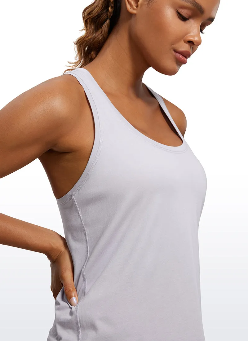 Pima Cotton Hip Length Racerback Tank sold by CRZ Yoga product image thumbnail 3