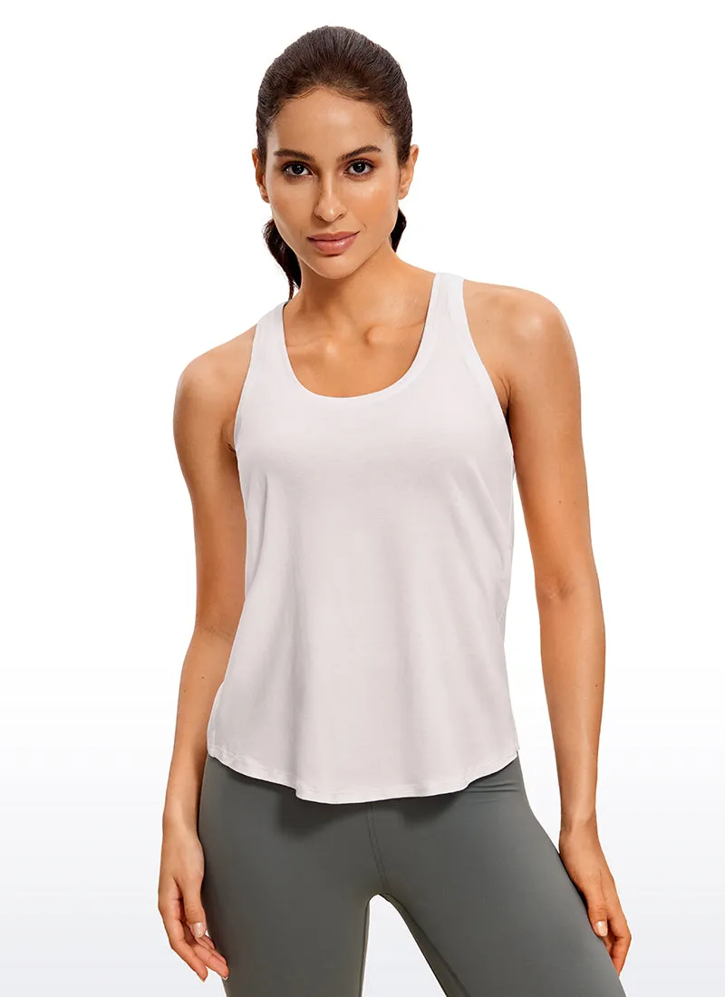 Pima Cotton Hip Length Racerback Tank sold by CRZ Yoga product image thumbnail 4