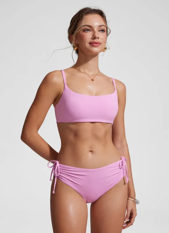 Scoop Neck Adjustable Strap Bikini Top made by CRZ Yoga