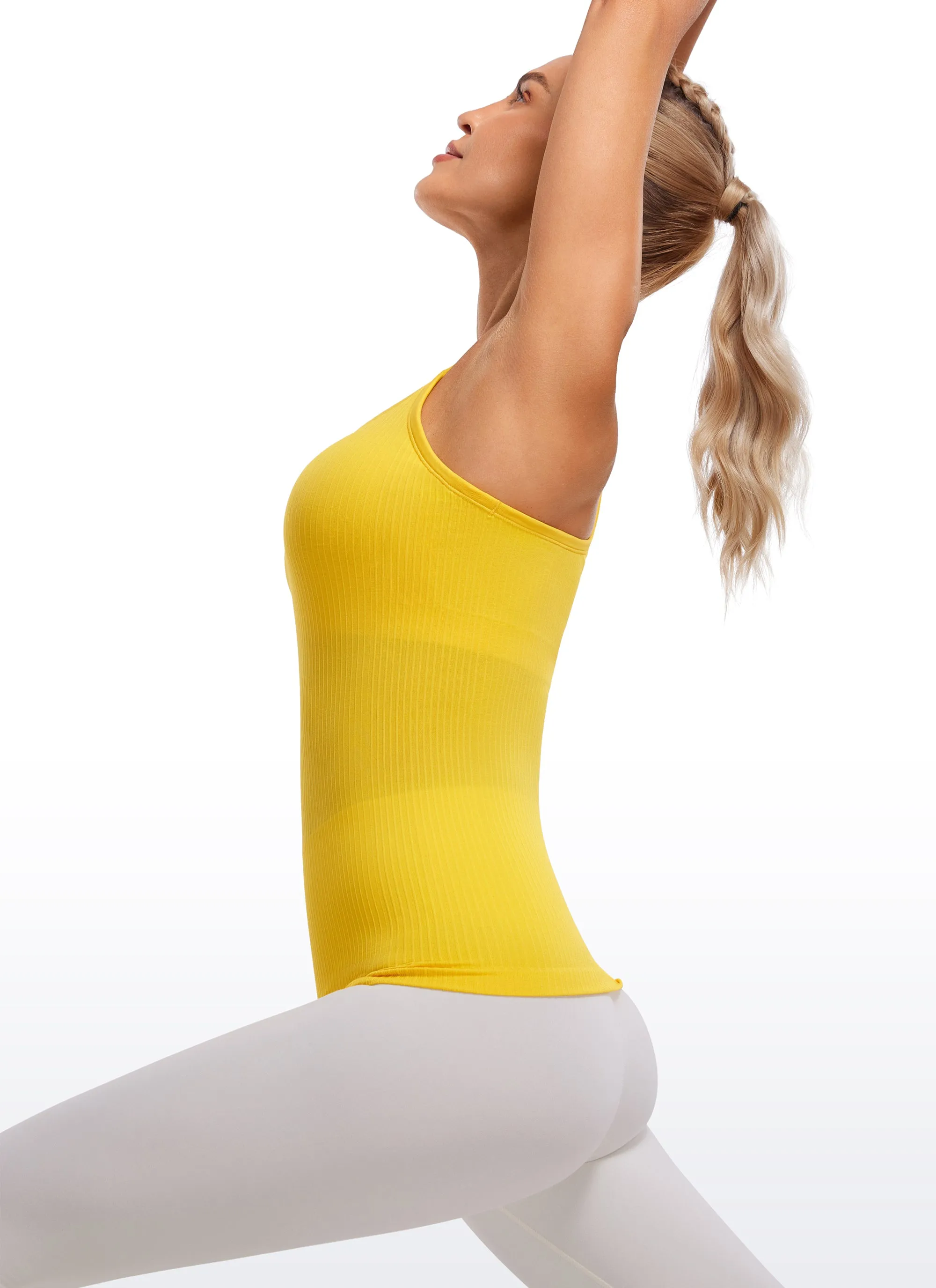 Seamless Racerback Ribbed Hip Length Tank sold by CRZ Yoga product image thumbnail 3