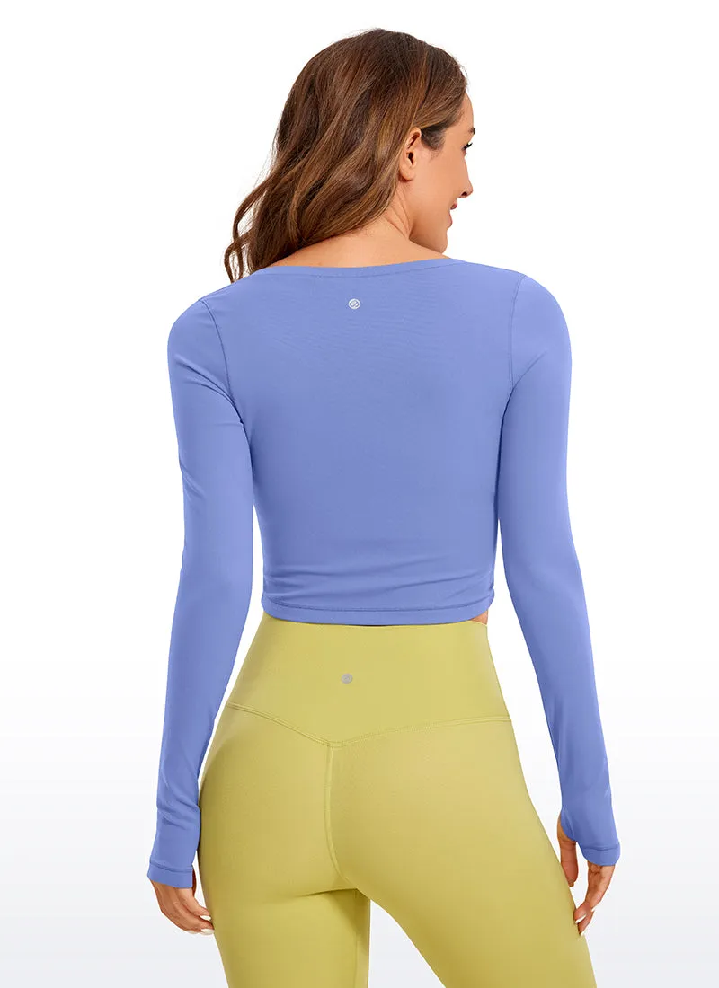 Butterluxe Scoop Neck Cropped Long Sleeve sold by CRZ Yoga product image thumbnail 5