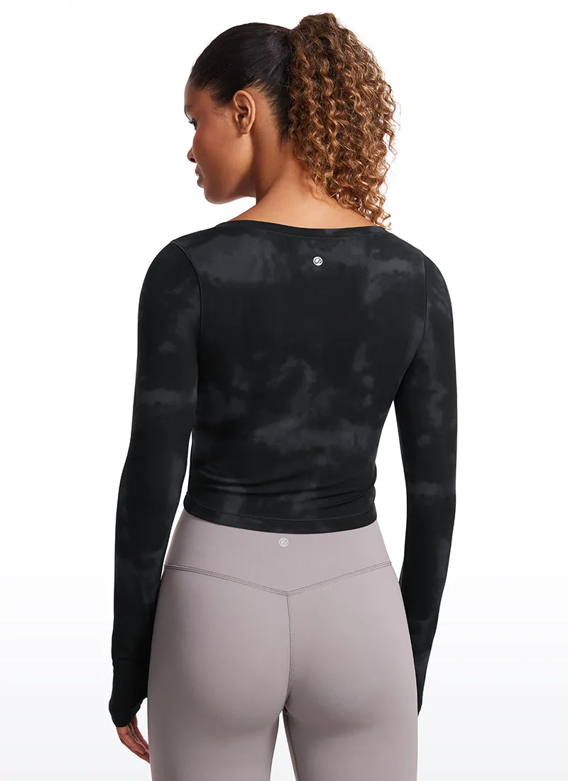 Butterluxe Scoop Neck Cropped Long Sleeve sold by CRZ Yoga product image thumbnail 2