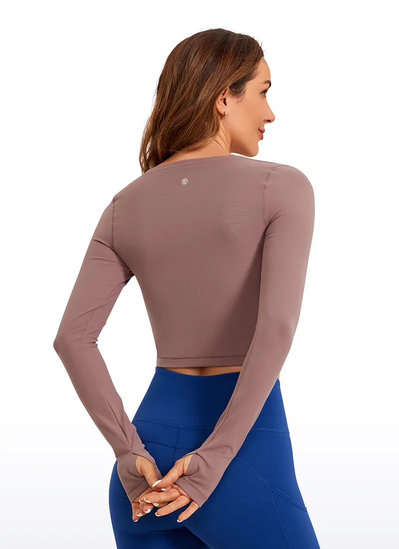 Butterluxe Scoop Neck Cropped Long Sleeve sold by CRZ Yoga product image thumbnail 2