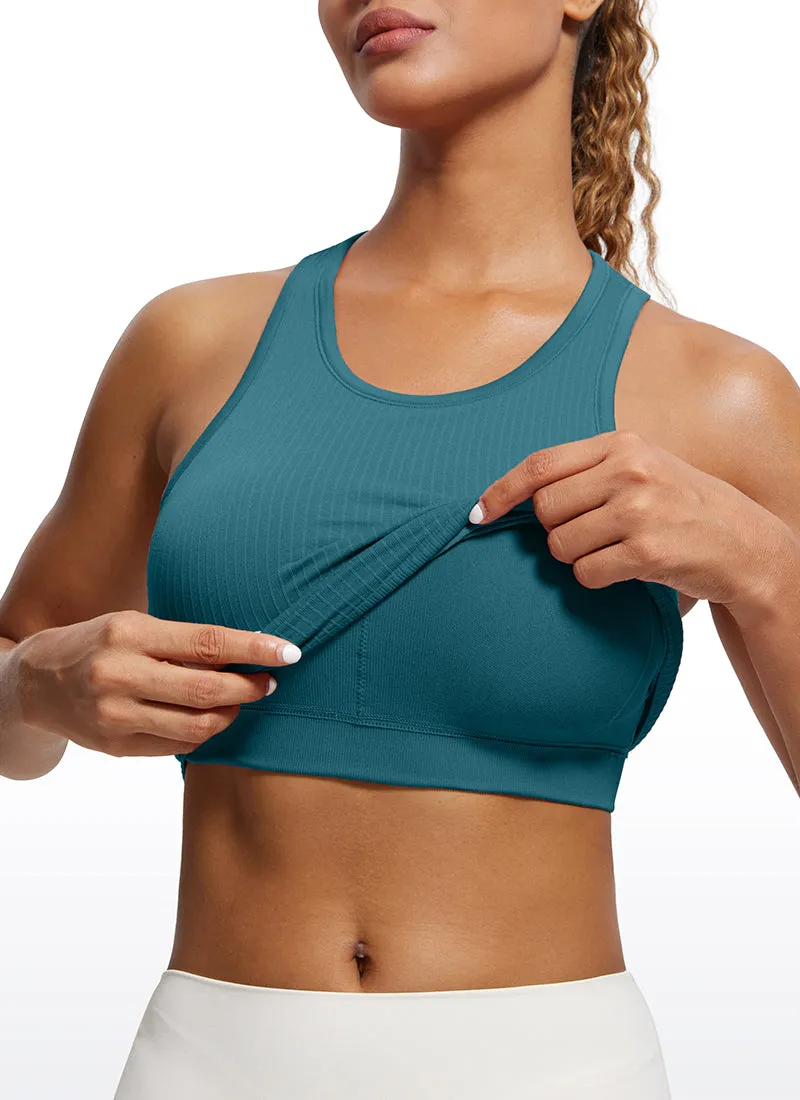 Seamless Ribbed Racerback Crop Tank sold by CRZ Yoga product image thumbnail 4