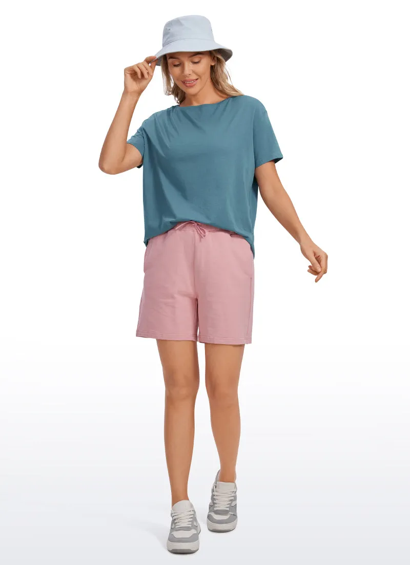 Pima Cotton Boat Neck Short Sleeve sold by CRZ Yoga product image thumbnail 3