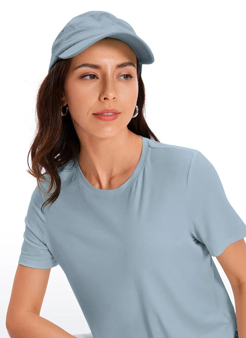 Pima Cotton Round Neck Short Sleeve sold by CRZ Yoga product image thumbnail 3