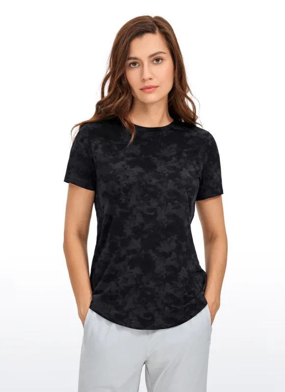 Pima Cotton Round Neck Short Sleeve sold by CRZ Yoga