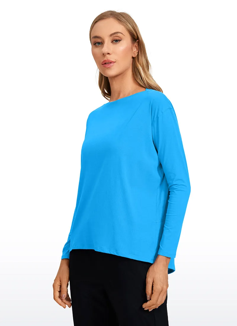 Pima Cotton Boat Neck Long Sleeve sold by CRZ Yoga product image thumbnail 5