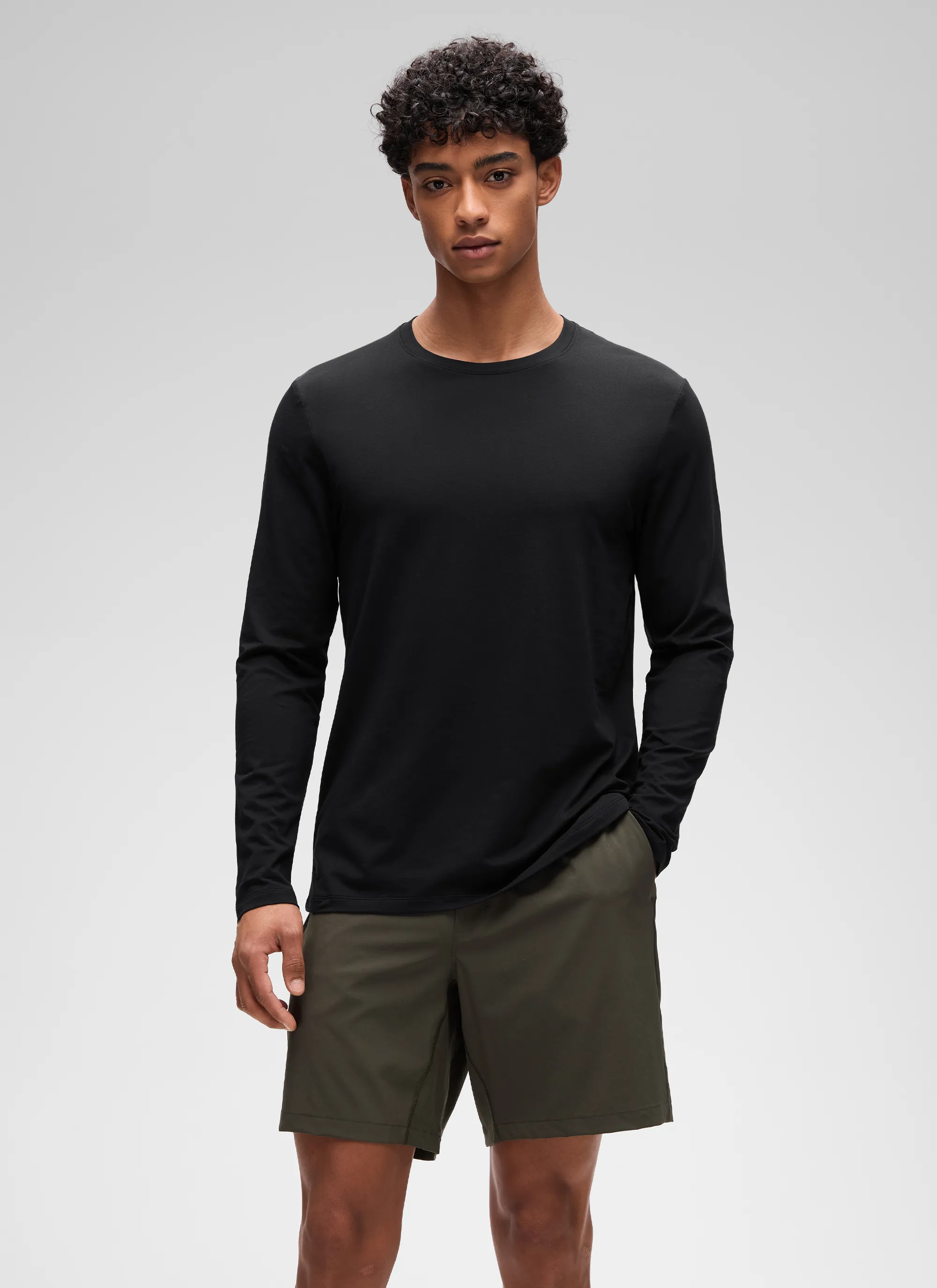 Poly Cotton-Blend Lightweight Long Sleeve sold by CRZ Yoga product image thumbnail 5