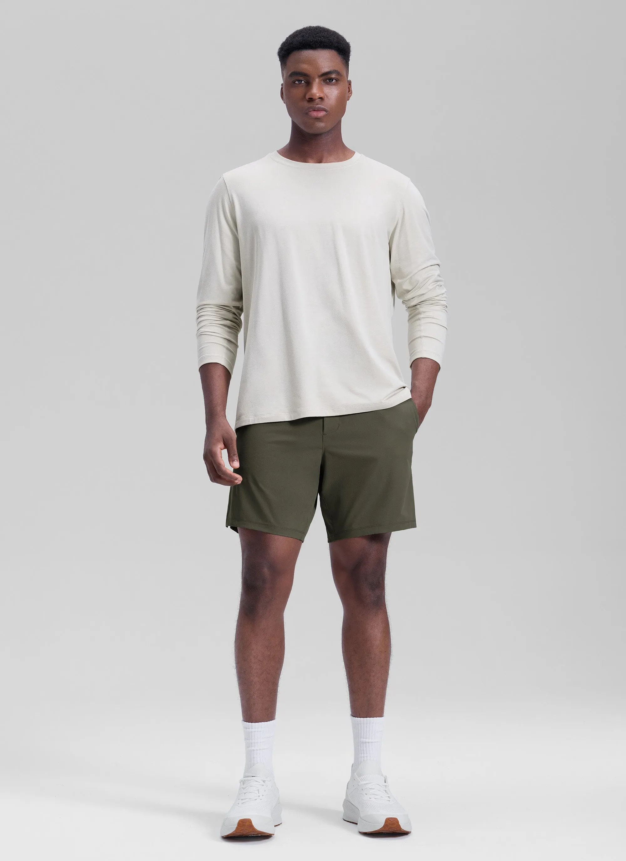 Quick Dry Linerless Pocket workout Shorts 7" sold by CRZ Yoga product image thumbnail 3