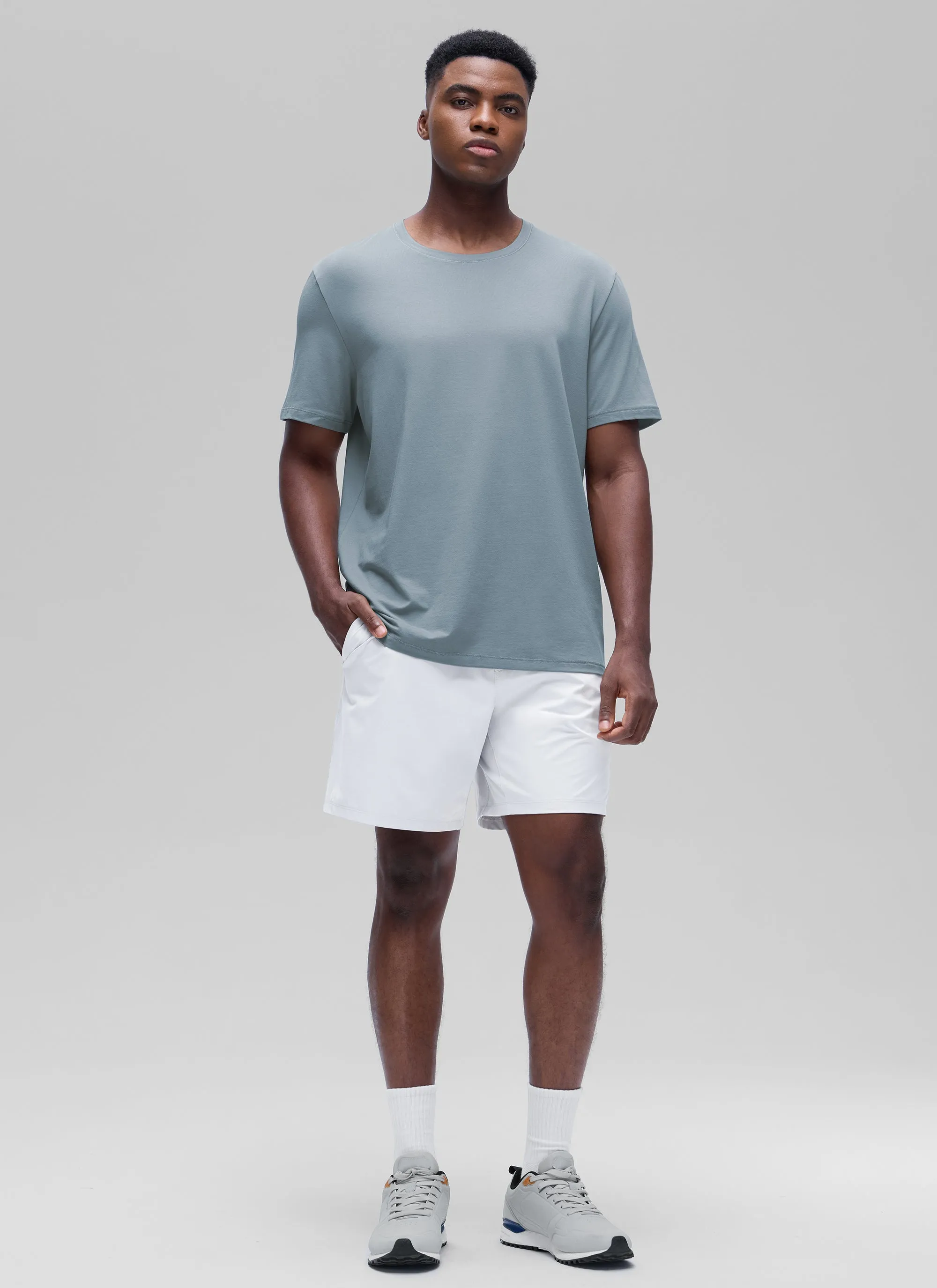 Poly Cotton-Blend Lightweight Short Sleeve sold by CRZ Yoga product image thumbnail 3