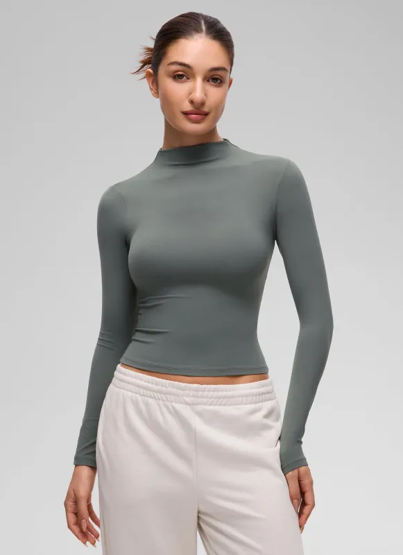 Softembrace Mock Neck Long Sleeve made by CRZ Yoga