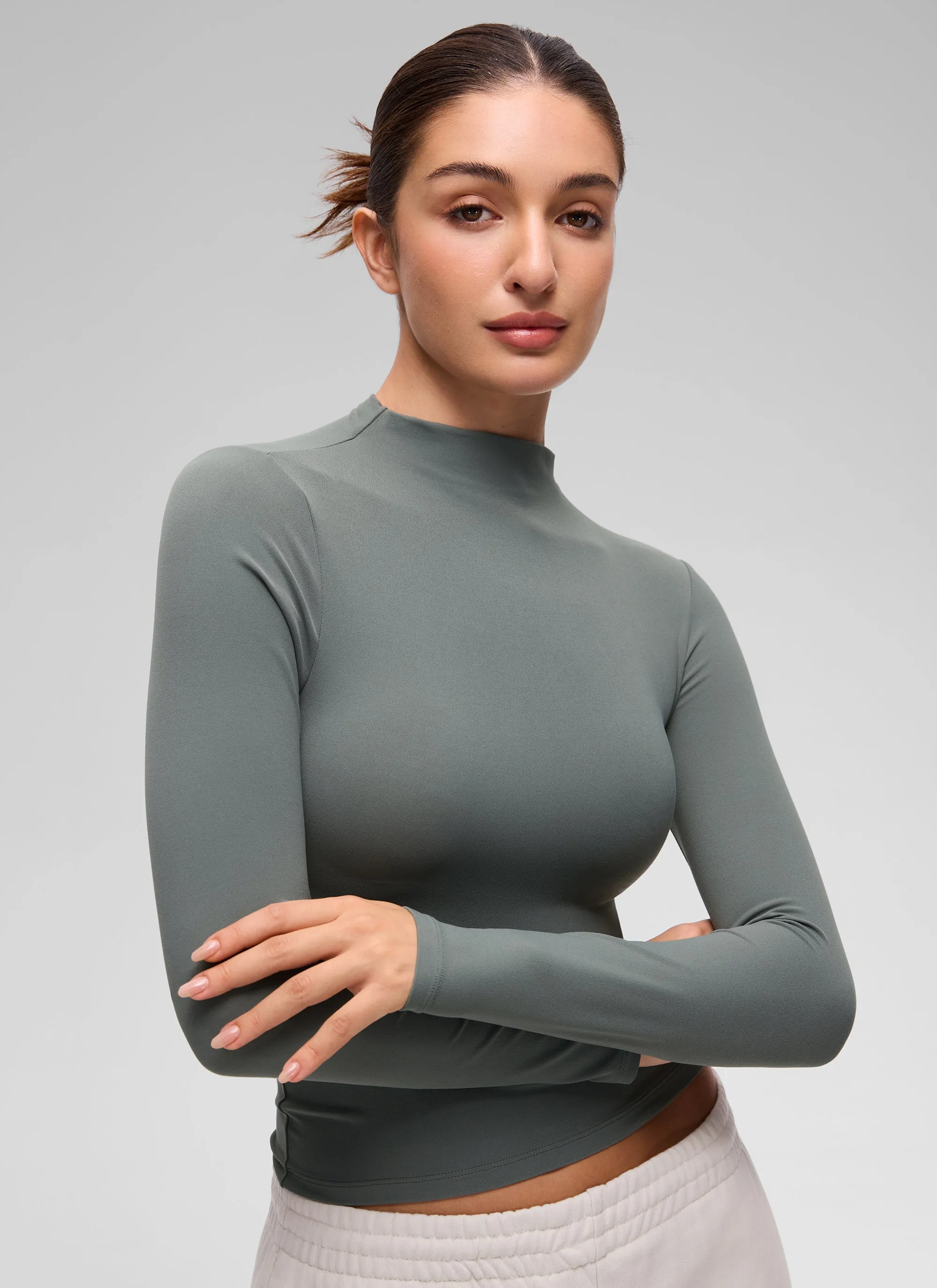 Softembrace Mock Neck Long Sleeve sold by CRZ Yoga product image thumbnail 5