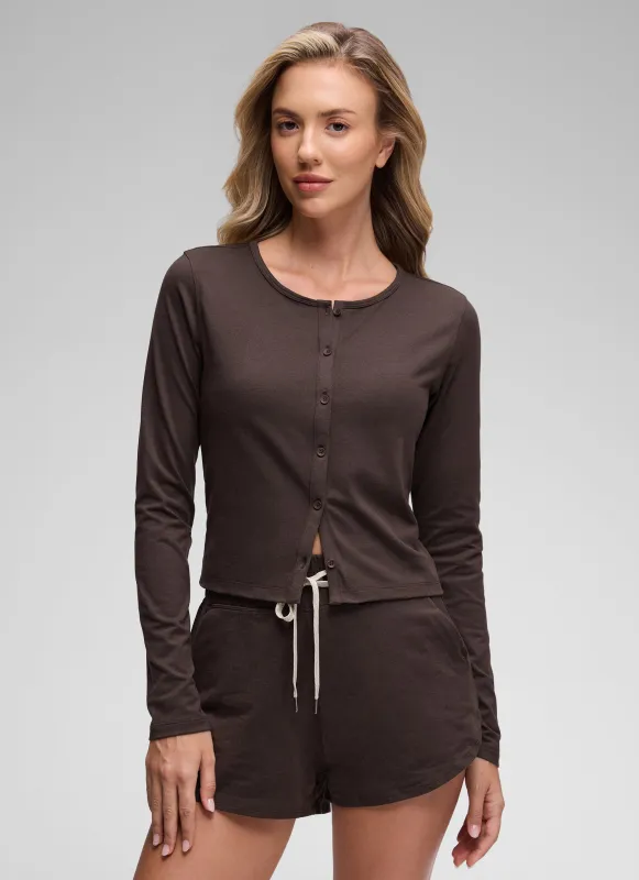 Cloud Jersey Lightweight Button Down Cardigan sold by CRZ Yoga