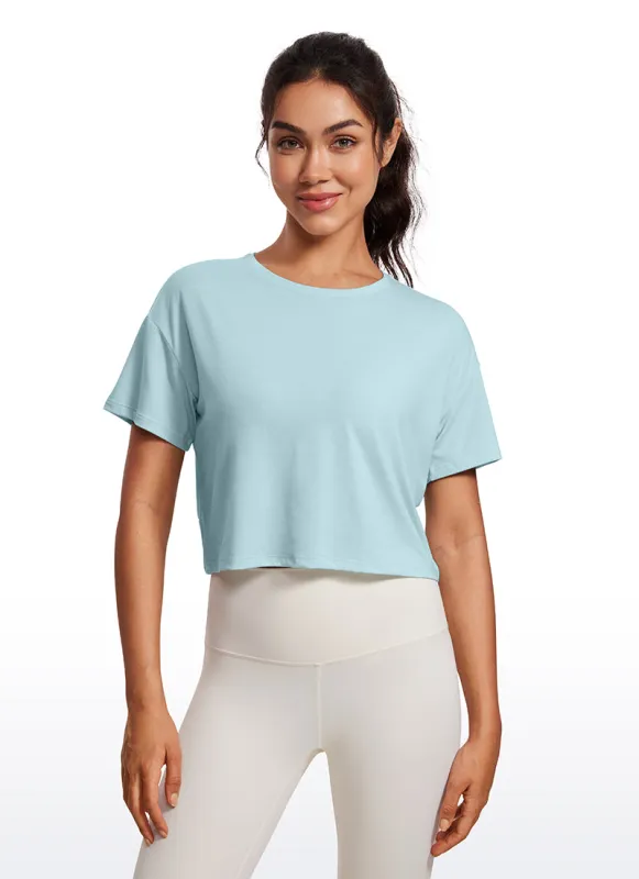 Open Back Cropped Short Sleeve sold by CRZ Yoga