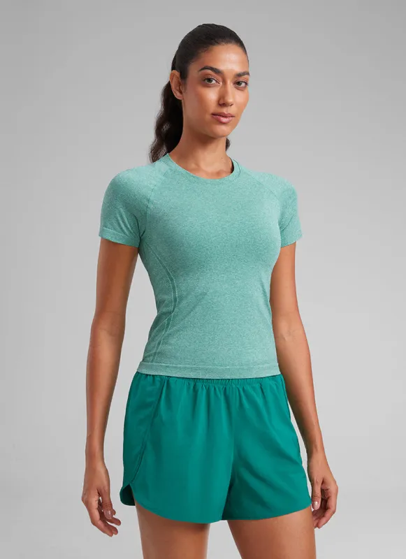 Seamless Waist Length Crewneck Short Sleeve sold by CRZ Yoga