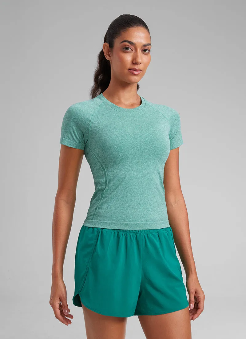 Seamless Waist Length Crewneck Short Sleeve sold by CRZ Yoga