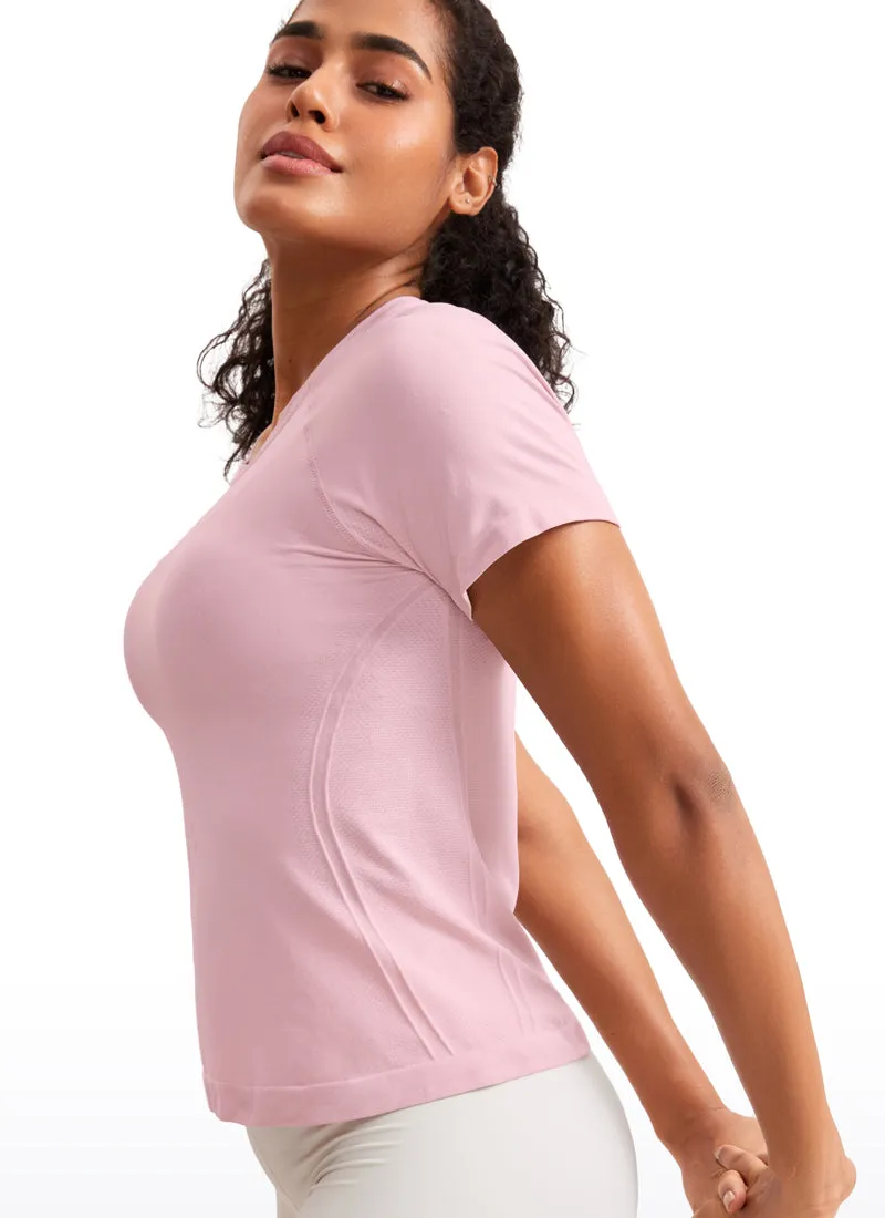 Seamless Waist Length Crewneck Short Sleeve sold by CRZ Yoga product image thumbnail 4