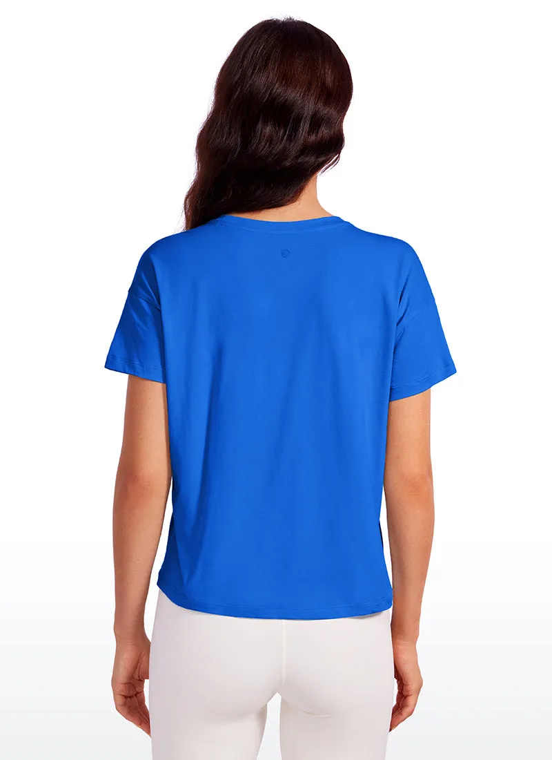 Pima Cotton Loose Fit Short Sleeve sold by CRZ Yoga product image thumbnail 2