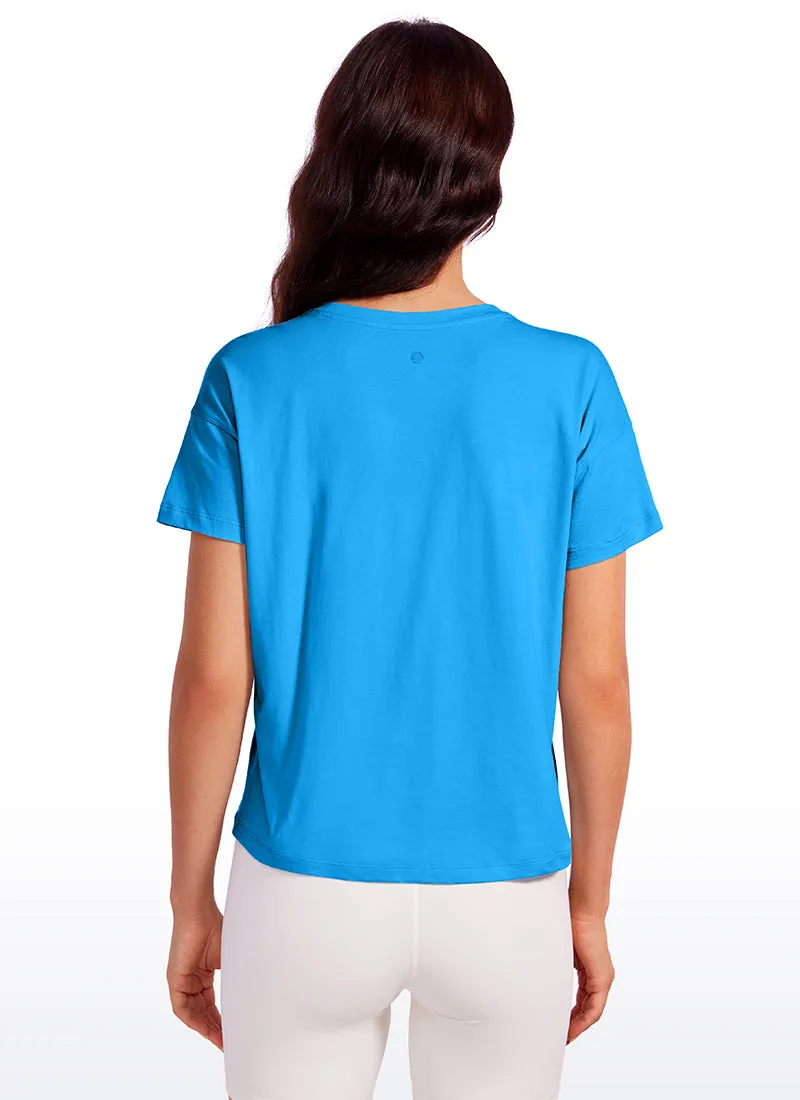 Pima Cotton Loose Fit Short Sleeve sold by CRZ Yoga product image thumbnail 5