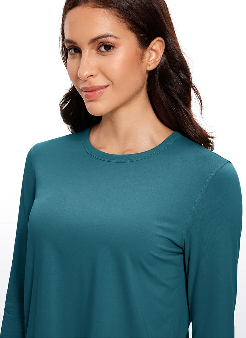 Pima Cotton Cropped Classic Fit Long Sleeve sold by CRZ Yoga product image thumbnail 4