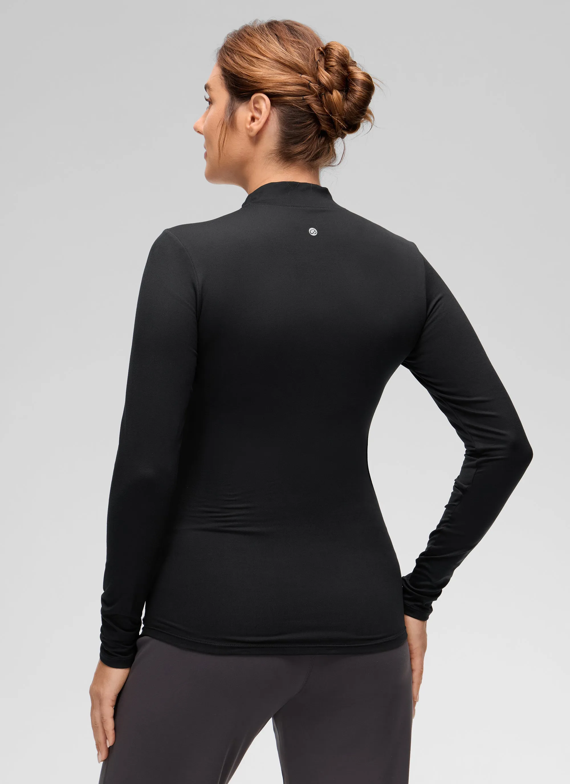 Cloud Jersey Maternity Mock Neck Ruched Shirt sold by CRZ Yoga product image thumbnail 2