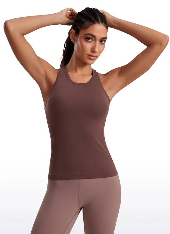 Seamless Crewneck Racerback Tank sold by CRZ Yoga