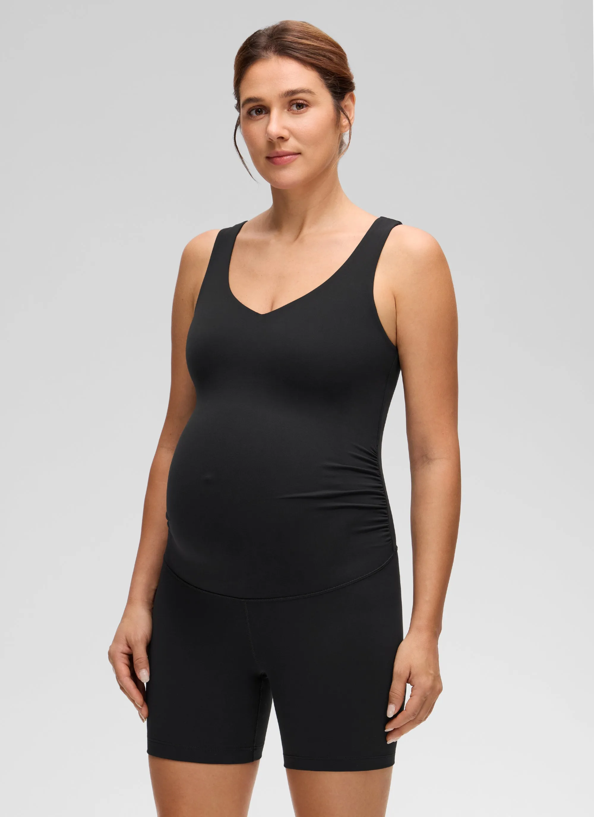 Butterluxe Maternity V Neck Rompers 5'' sold by CRZ Yoga product image thumbnail 5