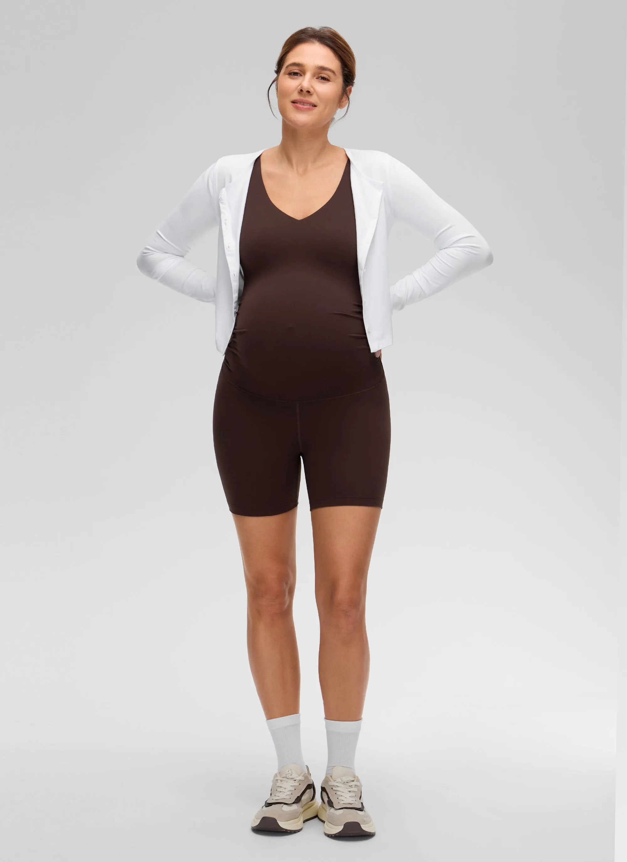 Butterluxe Maternity V Neck Rompers 5'' sold by CRZ Yoga product image thumbnail 3