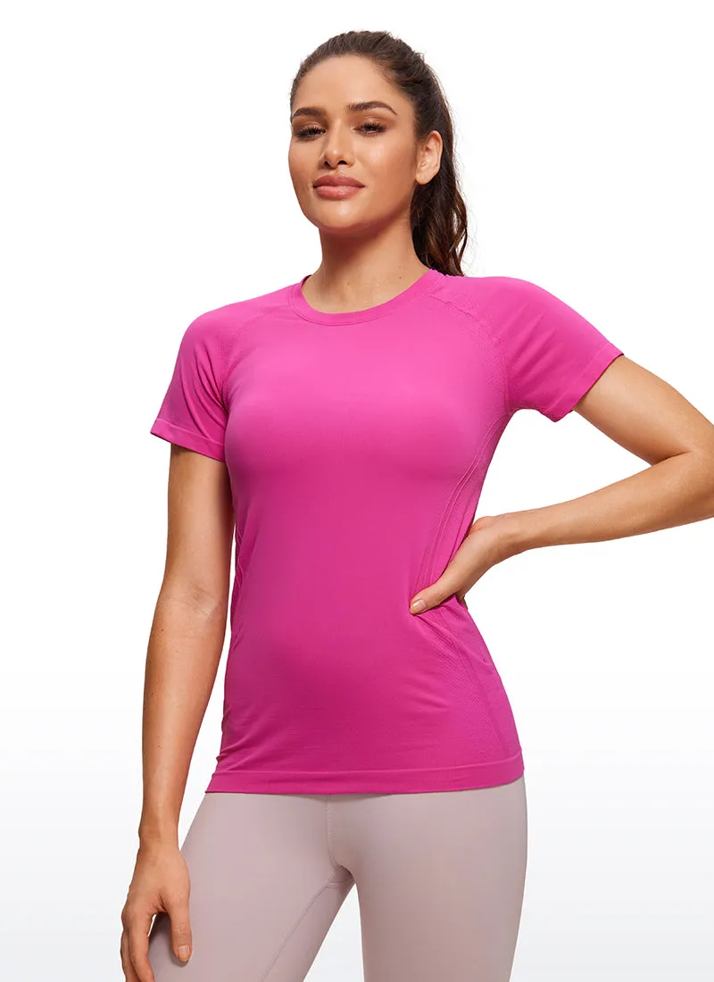 Seamless Hip Length Short Sleeve sold by CRZ Yoga