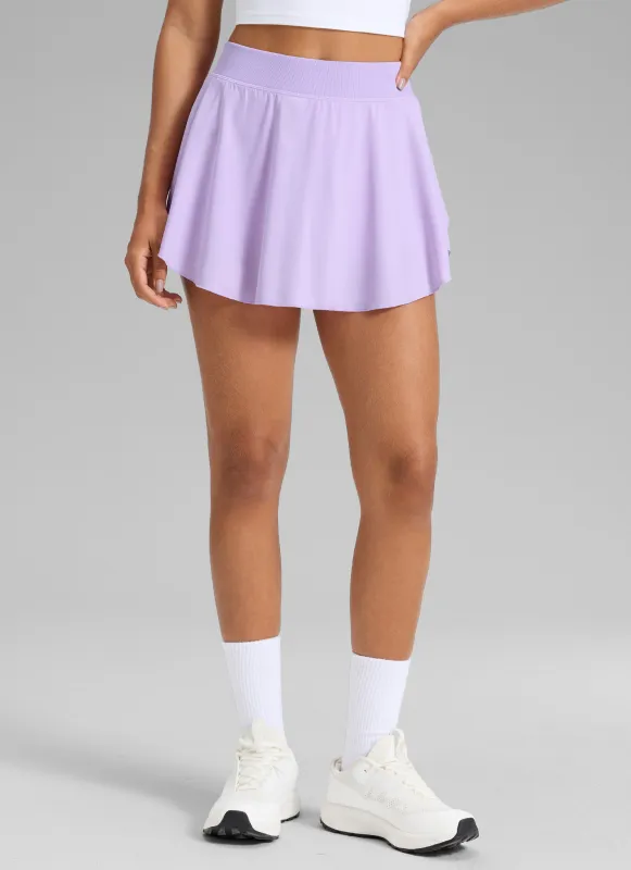 Feathery-Fit Stretchy Side Slit Flowy Skirt 14'' sold by CRZ Yoga