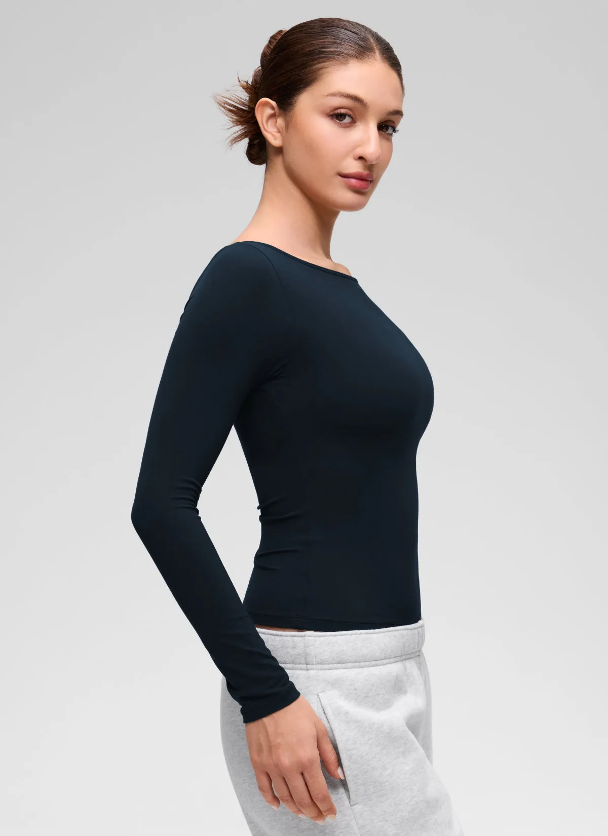 Softembrace Boat Neck Long Sleeve sold by CRZ Yoga product image thumbnail 5