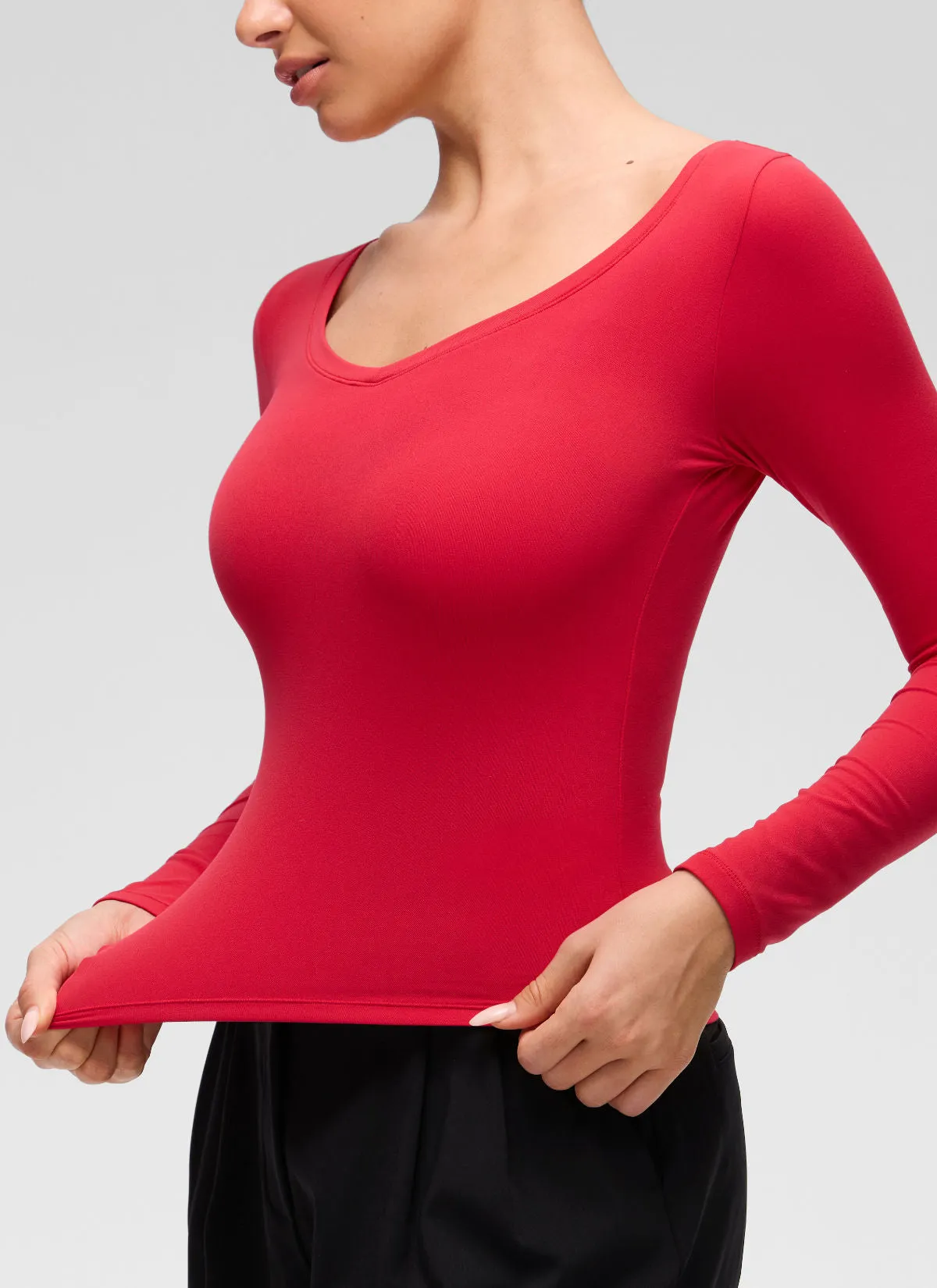 Softembrace V Neck Long Sleeve sold by CRZ Yoga product image thumbnail 5