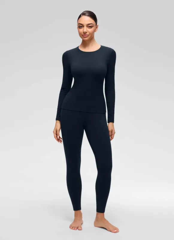 Softembrace Fleece Lined Thermal Underwear Set made by CRZ Yoga