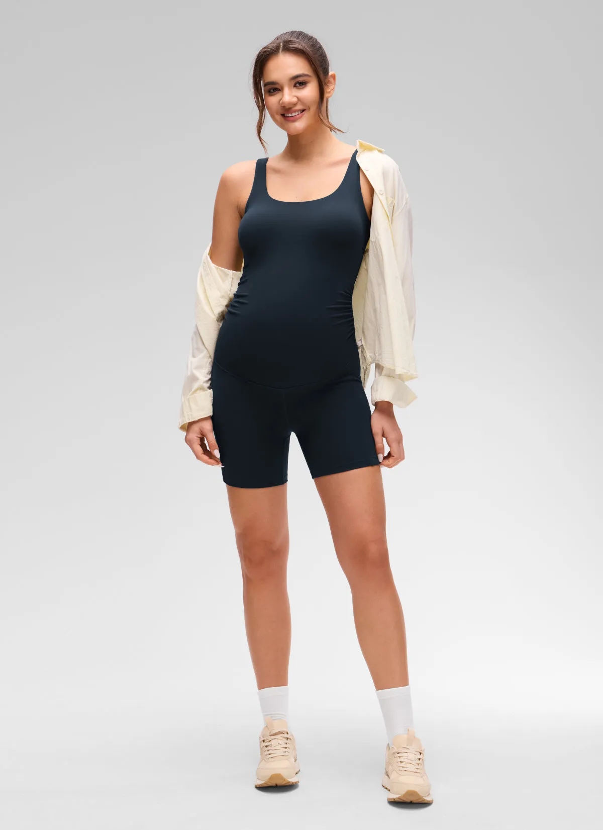 Butterluxe Maternity U Neck Pocket Romper 5'' sold by CRZ Yoga product image thumbnail 3