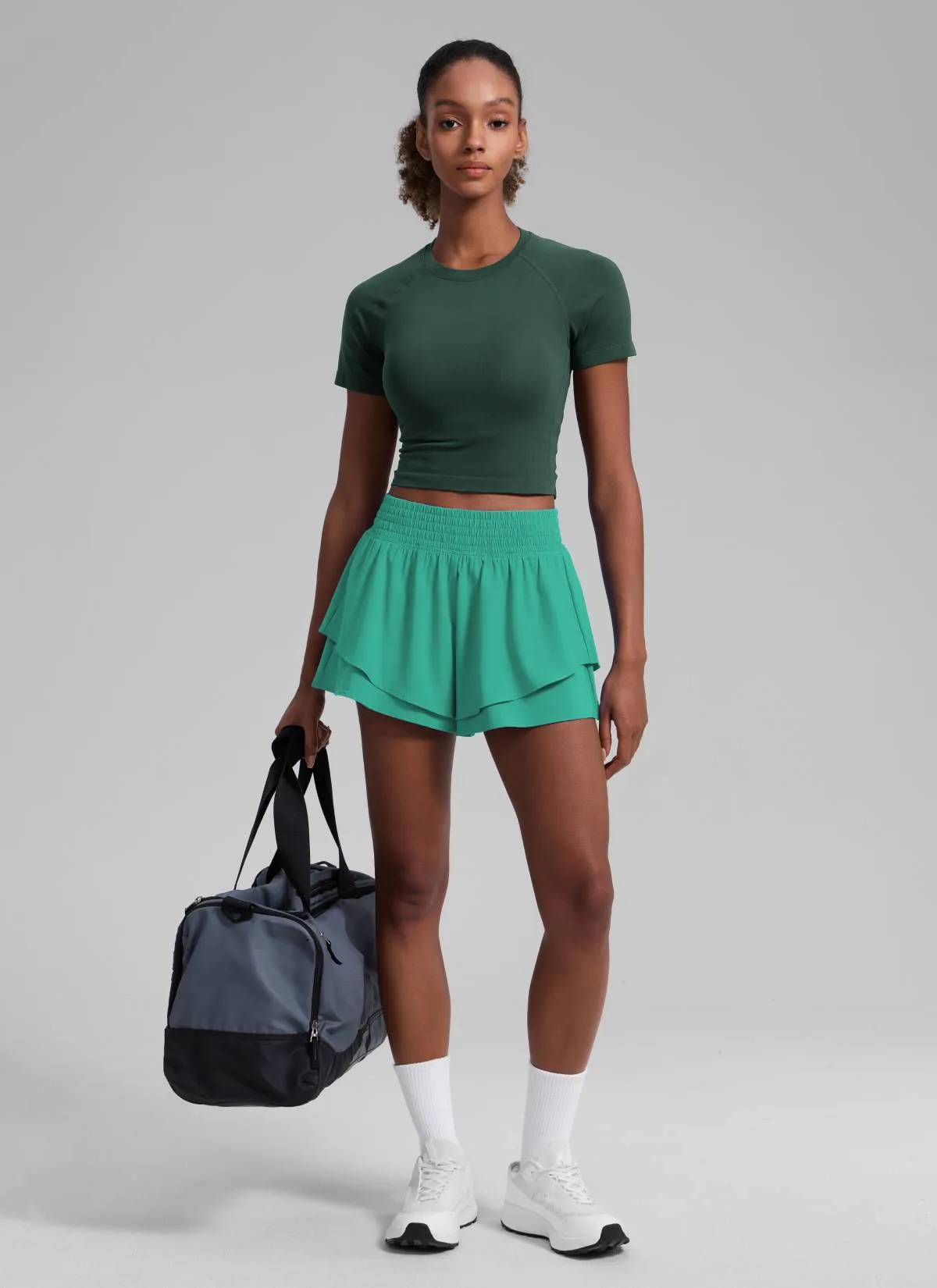 Feathery-Fit Drapey Flowy Shorts 2.5" sold by CRZ Yoga product image thumbnail 3