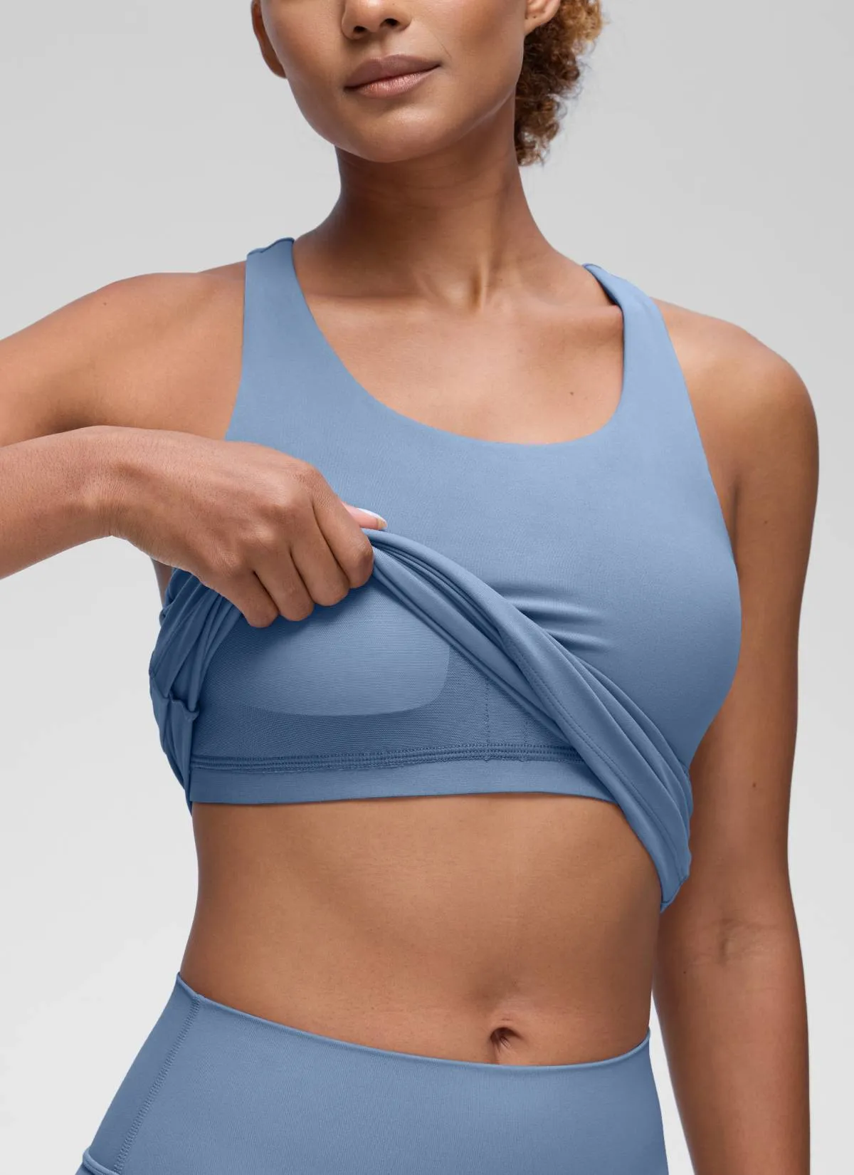 Butterluxe Waist Length Built in Bra Tank sold by CRZ Yoga product image thumbnail 4