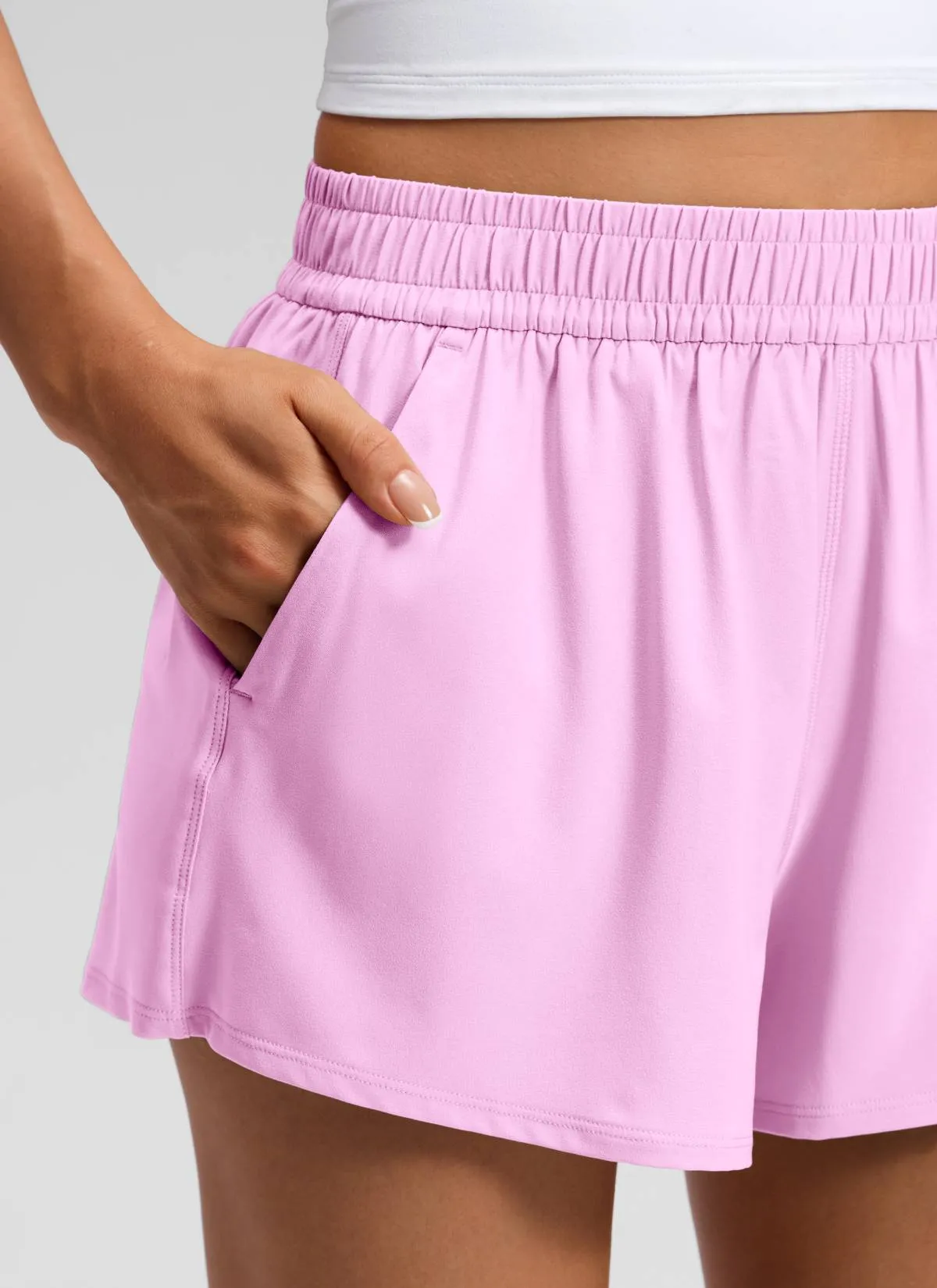 Feathery-Fit Drapey Relaxed Fit Shorts 2.5" sold by CRZ Yoga product image thumbnail 4