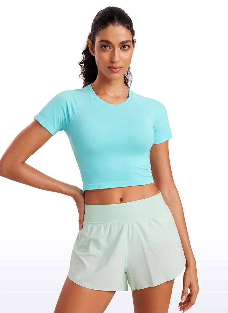 Seamless Crew Neck Cropped Short Sleeve sold by CRZ Yoga product image thumbnail 5