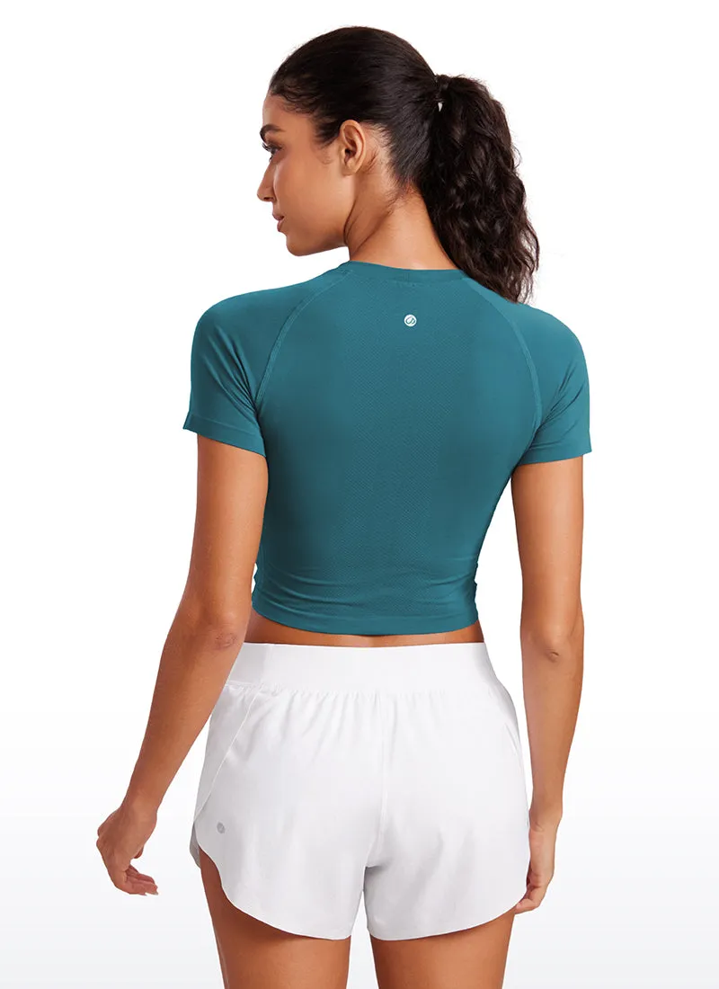 Seamless Crew Neck Cropped Short Sleeve sold by CRZ Yoga product image thumbnail 4