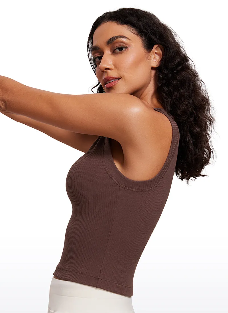Ribbed Waist Length High Neck Tank sold by CRZ Yoga product image thumbnail 4