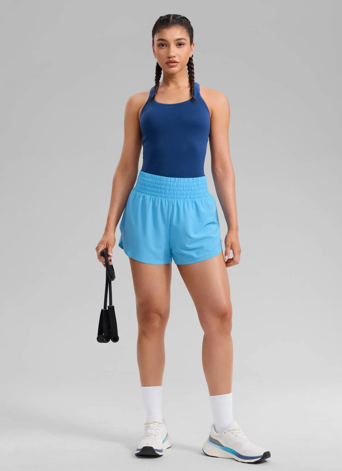 Feathery-Fit Soft High Split Dolphin Shorts 2.5" sold by CRZ Yoga product image thumbnail 3