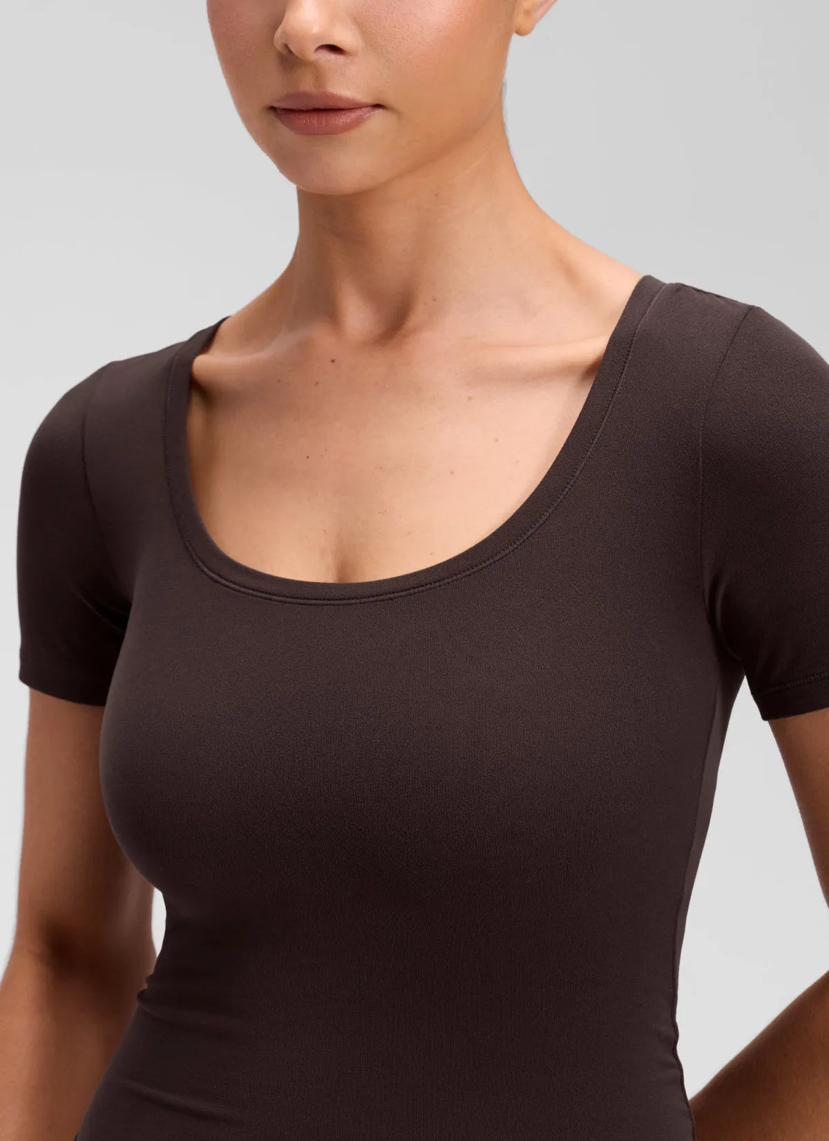 Softembrace U Neck Tight Fit Short Sleeve sold by CRZ Yoga product image thumbnail 4
