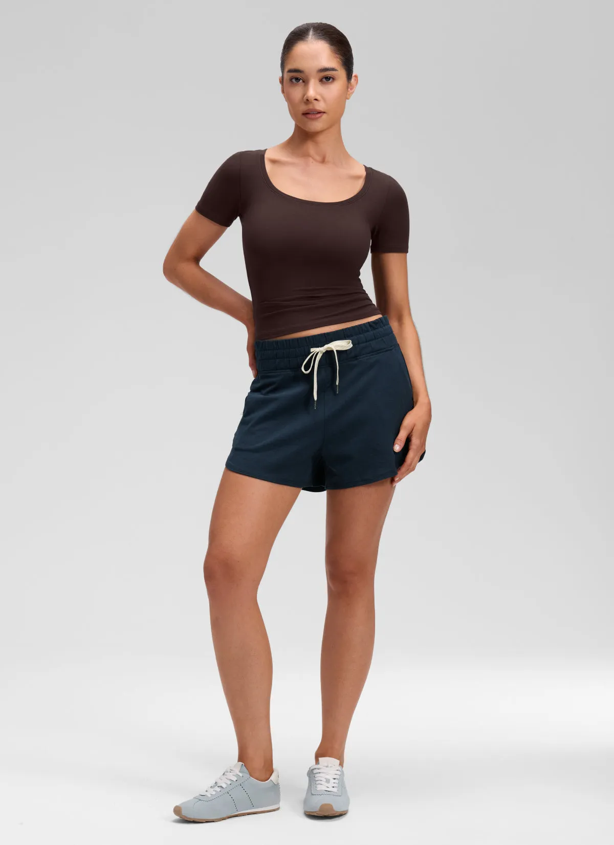 Softembrace U Neck Tight Fit Short Sleeve sold by CRZ Yoga product image thumbnail 3