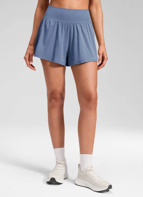 Softretch Flowy 2 in 1 Pocket Shorts made by CRZ Yoga