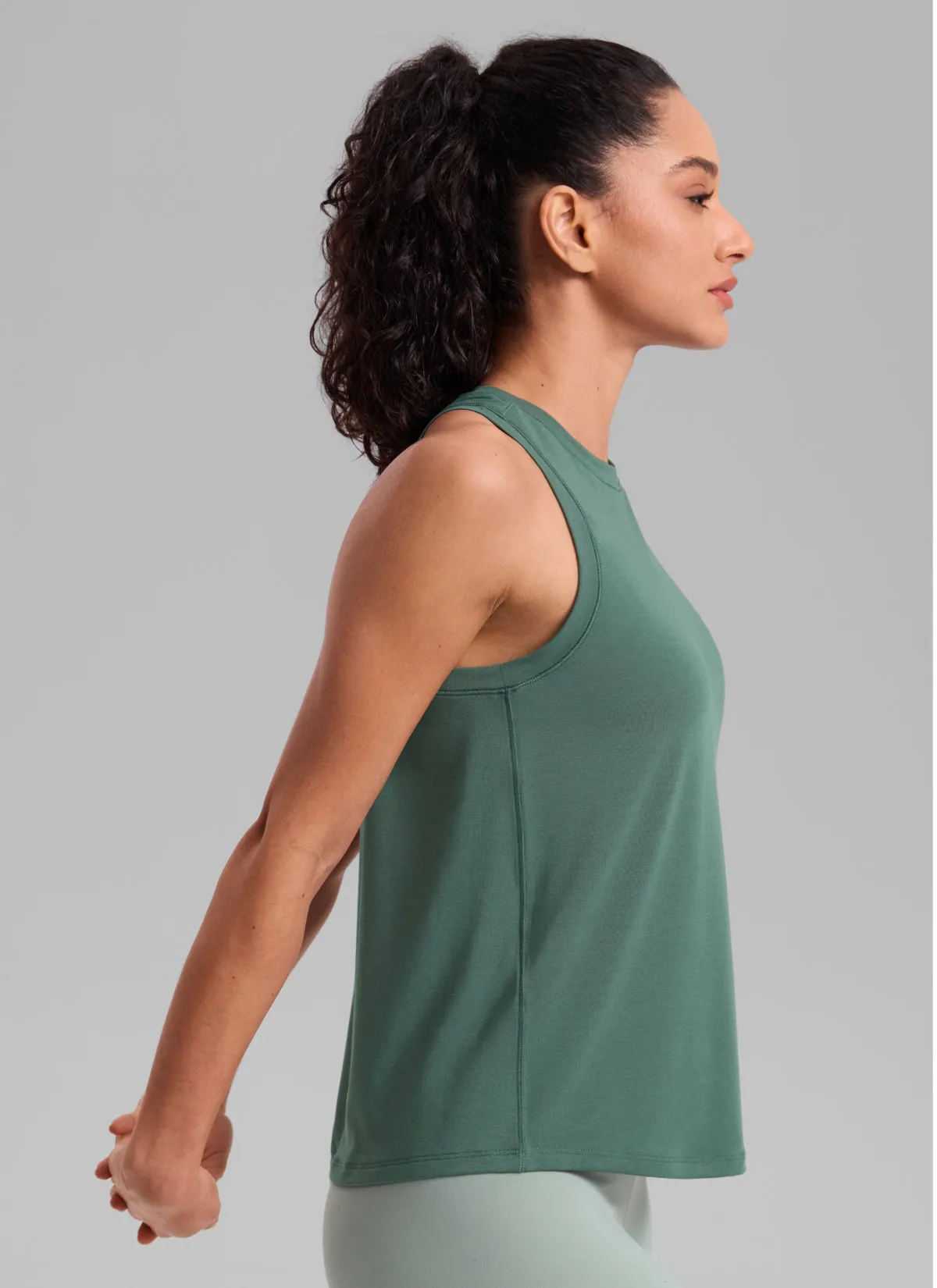 Quick Dry Racerback Hip Length Tank sold by CRZ Yoga product image thumbnail 4